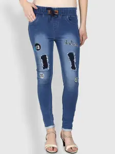 Moda Rapido Women Slim Fit Mildly Distressed Light Fade Cotton Jeans