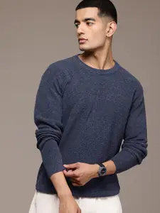 The Roadster Lifestyle Co. Men Ribbed Pure Cotton Pullover