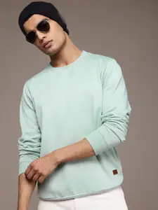 The Roadster Lifestyle Co. Solid Sweatshirt with Insert Pockets