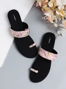 V-WALK Women Printed One Toe Flats
