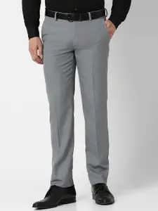 Van Heusen Men Slim Fit Mid-Rise Formal Trousers