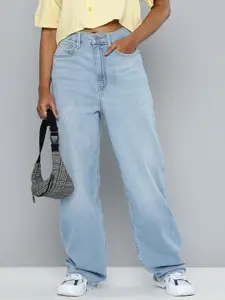 Levis Women Loose Fit High-Rise Heavy Fade Stretchable Jeans