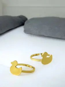 Sangria Set Of 2 Duck Motifs Toe Rings