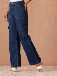 all about you Women Wide Leg High-Rise Stretchable Jeans