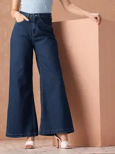 all about you Women Wide Leg High-Rise Stretchable Jeans
