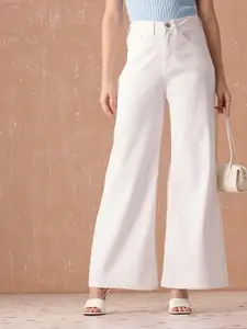 all about you Women Wide Leg High-Rise Stretchable Jeans