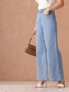 all about you Women Wide Leg High-Rise Stretchable Jeans