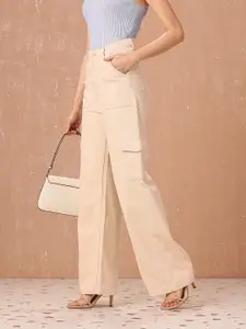 all about you Women Wide Leg High-Rise Stretchable Jeans