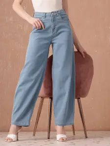 all about you Women Barrel Fit Light Fade Stretchable Jeans