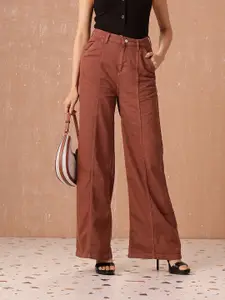 all about you Women Wide Leg High-Rise Stretchable Jeans