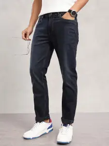 Nautica Men Straight Fit Mid-Rise Light Fade Stretchable Jeans