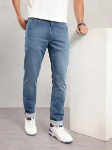 Nautica Men Slim Fit Mid-Rise Light Fade Stretchable Jeans