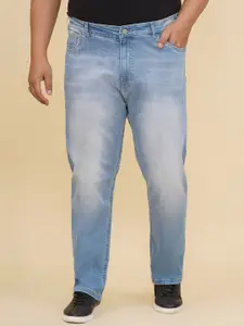 John Pride Men Plus Size Light Fade Stretchable Mid-Rise Jeans