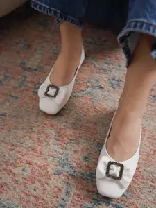 Shezone Women Buckles Ballerinas Flats