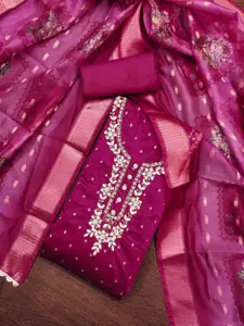 KIMISHA Embellished Unstitched Dress Material