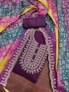 KIMISHA Embroidered Unstitched Dress Material