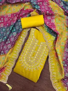 KIMISHA Embroidered Unstitched Dress Material