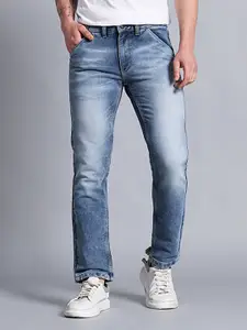 VUDU Men Narrow Tapered Fit Light Fade Stretchable Jeans