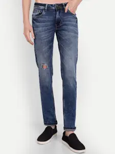 R.Code by The Roadster Life Co. Men Micheal Slim Fit Slash Knee Heavy Fade  Jeans