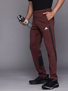 ADIDAS Men Colorblocked Mid-Rise Regular Fit Track Pants