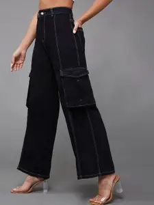 Miss Chase Women Wide Leg High-Rise Stretchable Jeans