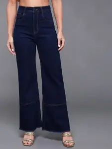 Miss Chase Women Wide Leg High-Rise Stretchable Jeans