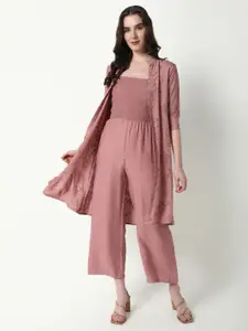 SHOWOFF Women Cotton Basic Jumpsuit with Shrug