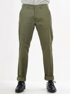 Celio Men Slim Fit Mid-Rise Cotton Trousers