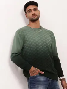 SHOWOFF Men Cable Knit Round Neck Pullover