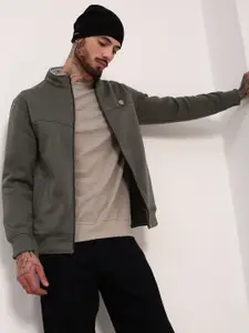 SHOWOFF Men Mock Collar Cotton Sweatshirt