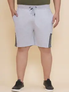 John Pride Men Plus Size Side Striped Regular Fit Shorts