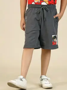 Kids Ville Boys One Piece Anime Printed Mid Rise Shorts