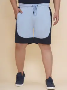 John Pride Men Plus Size Colourblocked Outdoor with Technology Mid-Rise Shorts