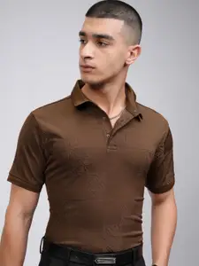 HIGHLANDER Men Knitted Textured Polo Tshirt