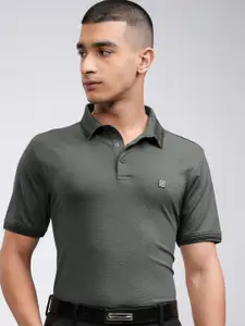 HIGHLANDER Men Knitted Textured Polo Tshirt