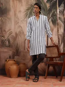 Sangria Pure Cotton Striped Kurta
