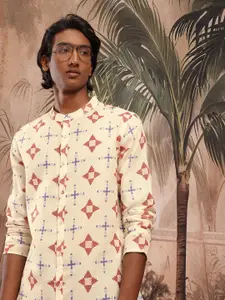 Sangria Ethnic Motifs Print Pure Cotton Kurta