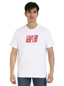 Calvin Klein Jeans Men Typography Printed Round Neck Cotton T-shirt