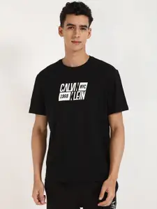 Calvin Klein Jeans Men Typography Printed Round Neck Cotton T-shirt