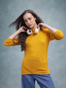 The Roadster Lifestyle Co. Solid Turtle Neck Pullover