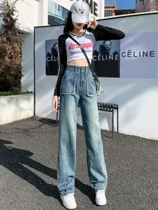 StyleCast Women Mid-Rise Straight Fit Light Fade Jeans