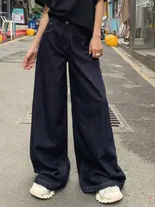 StyleCast Women Cotton Mid-Rise Wide Leg Jeans