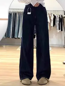 StyleCast Women Mid-Rise Cotton Baggy Jeans