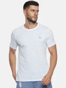 ADRO Men Striped Round Neck Cotton T-shirt