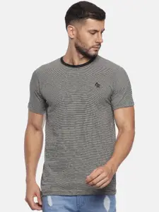 ADRO Men Striped Round Neck Cotton T-shirt