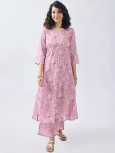 TOOCHKI Floral Printed V-Neck Top With Palazzos