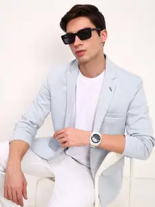 SHOWOFF Slim-Fit Single-Breasted Cotton Blazer