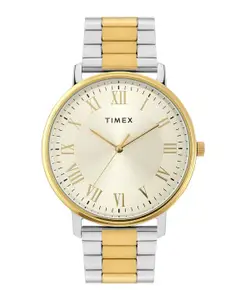 Timex Men Brass Dial & Stainless Steel Straps Analogue Multi Function Watch TW0TG8025