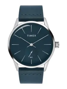Timex Men Brass Dial & Leather Straps Analogue Watch TWEG25503