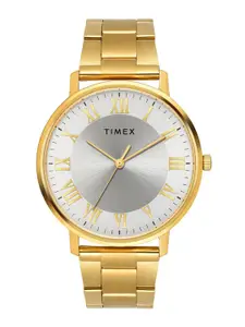 Timex Men Brass Dial & Stainless Steel Straps Analogue Multi Function Watch TW0TG8023